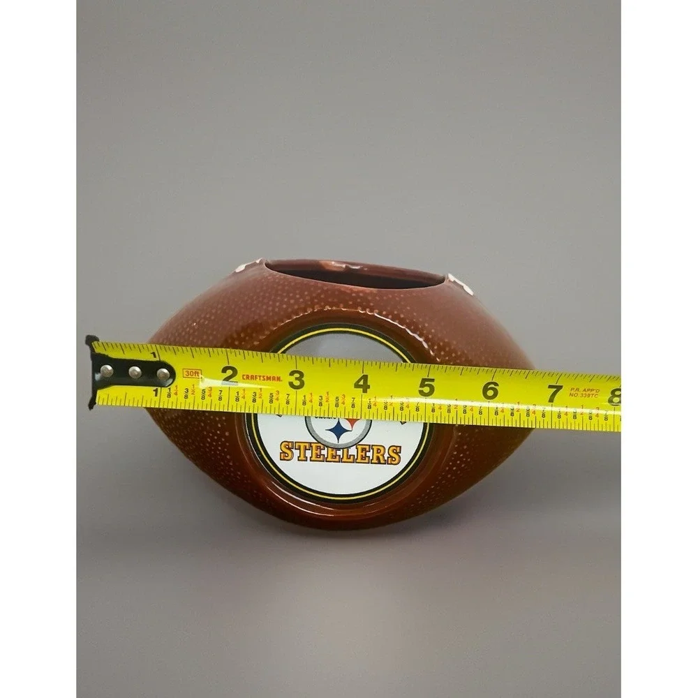 Pittsburgh Steelers Ceramic Football Candy Dish Planter Pen Holder NFL Logo 7